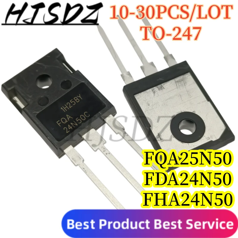 N-channel【30-10PCS/LOT】FHA24N50 FQA24N50 FQA24N50F FDA24N50F FDA24N5 24N50 TO-3P 24A500V high voltage MOS transistor