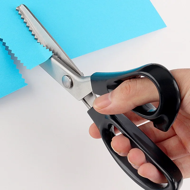 

DIY Tools Professional Sewing Scissors Zigzag Cutting Scissors Leather Crafts Sewing Accessories Textile Fabric Sewing Scissors