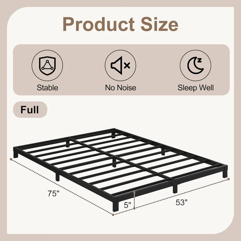 Plattform Metall Bett rahmen voll schwere Stahl Lamellen matratze Fundament, keine Box spring benötigt, einfache Montage