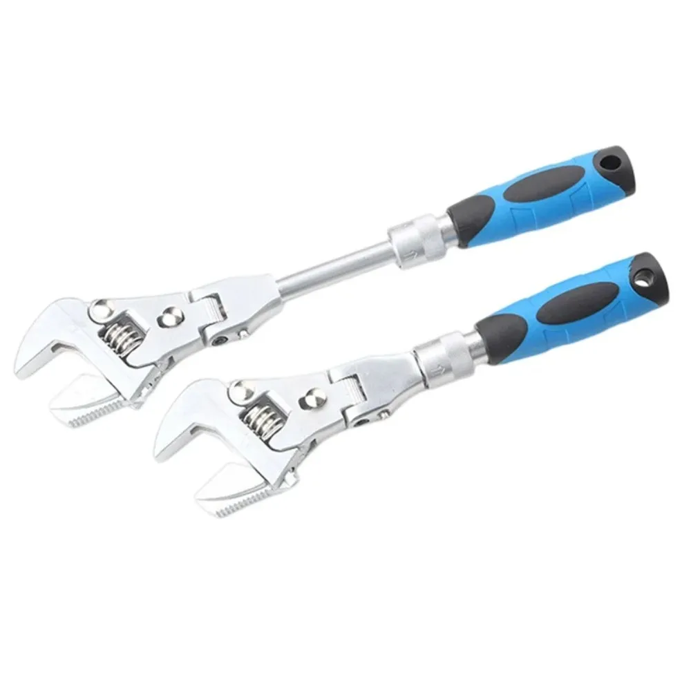 Adjustable Torque Wrench 180 Degree Folding Ratchet Wrench Household Maintenance Pulley Wrench 5 In 1 Spanner 10 Inch 