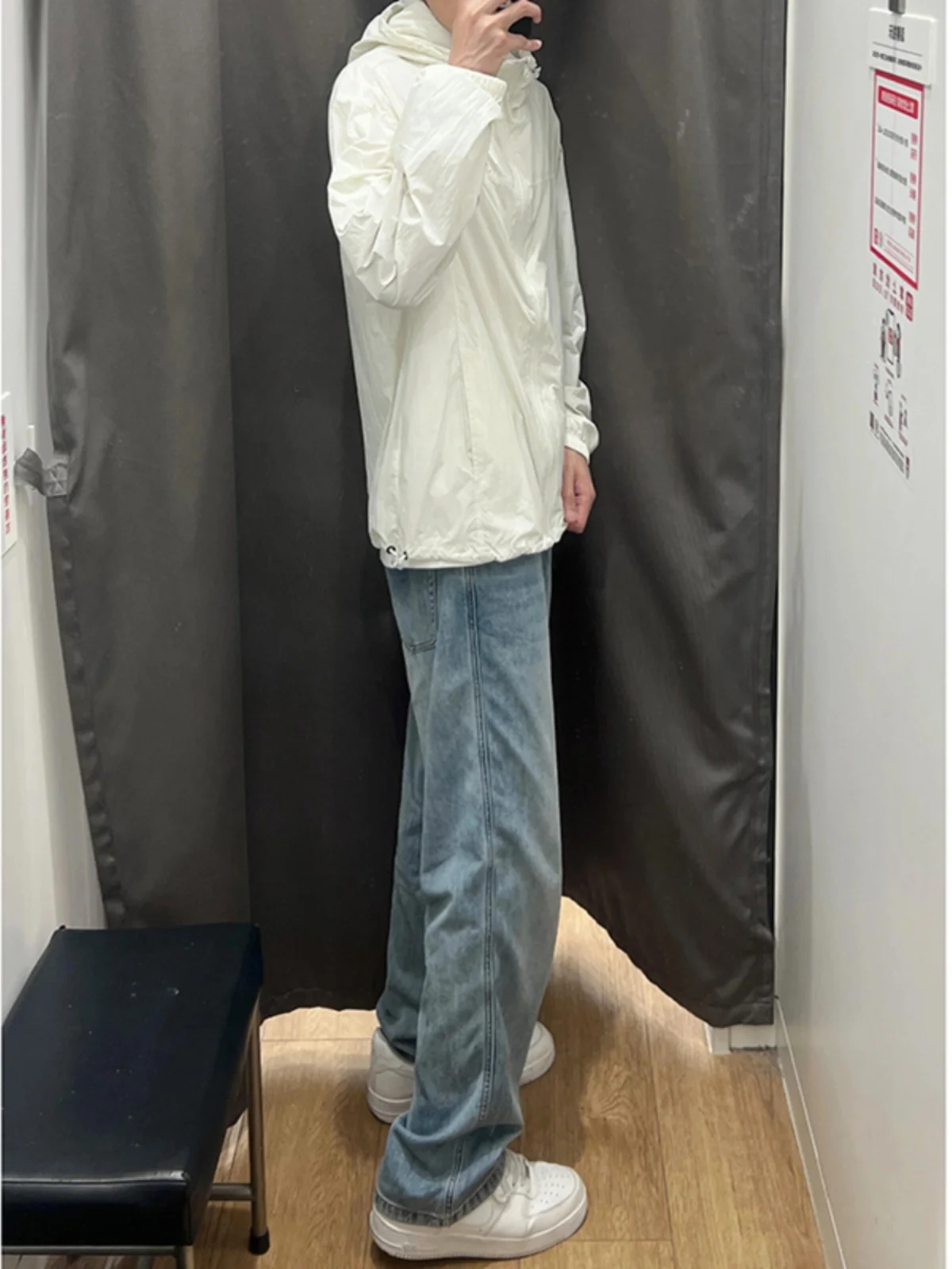 

Light Blue Men's Jeans High Waist Long Leg Lengthening Straight Leg Bootcut Summer Faion High Street Vibe Casual Jeans