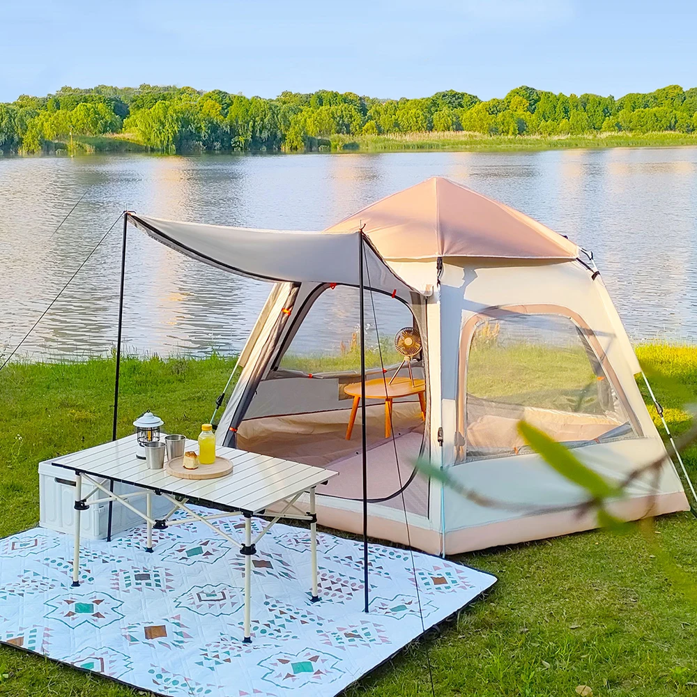 

Tent Outdoor Folding Portable Camping Overnight Rainproof Thickened Camping Complete Equipment Automatic Outdoor Sunscreen