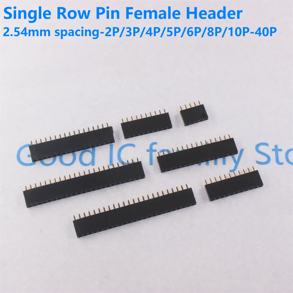 20PCS Single Row Pin Female Header Socket Pitch 2.54mm 1*2P 3P 4P 5P 6P 7P 8P 10P 12P 15P 20P 32P 40P Pin Connector For Arduino