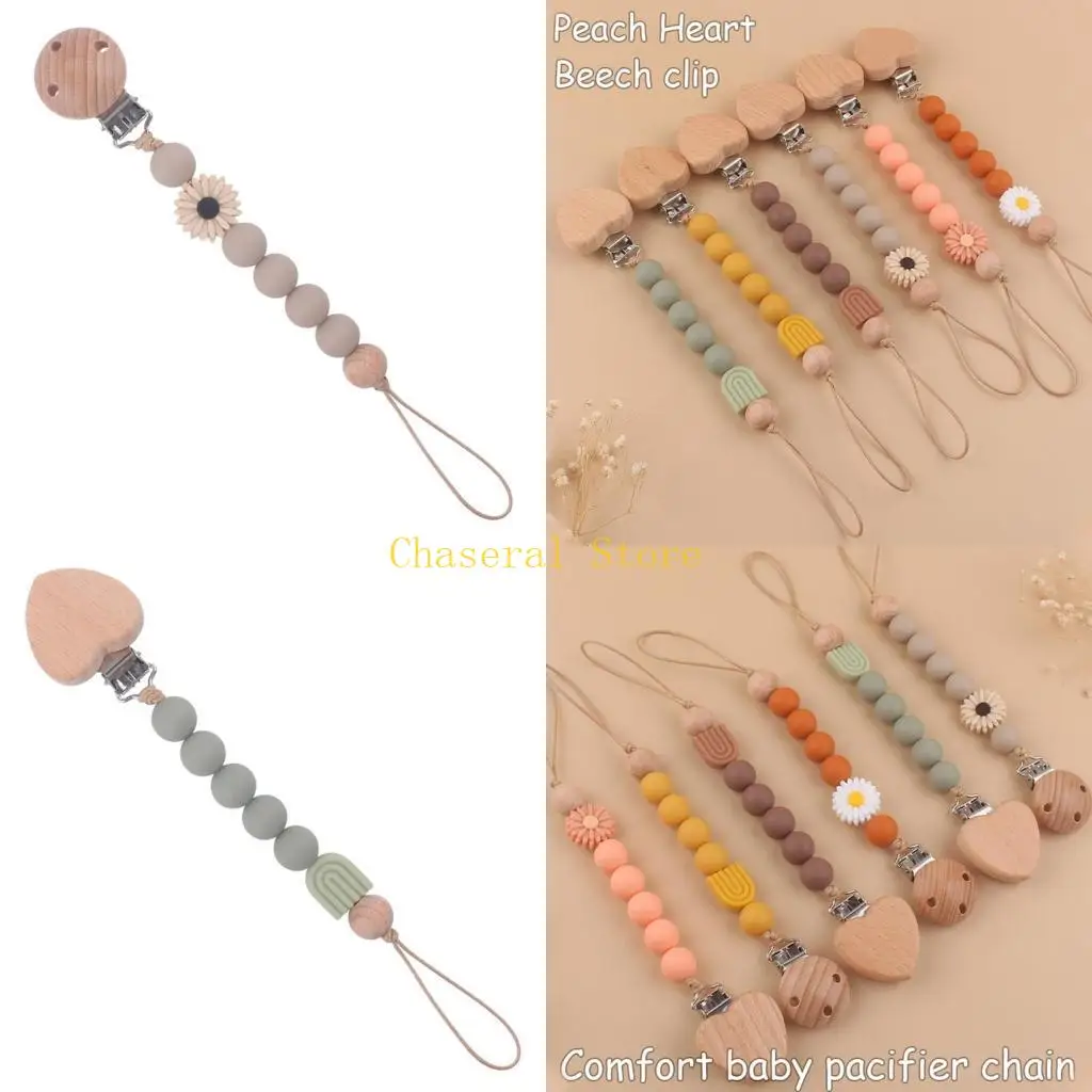 

E7ce baby pacifier clip Силиконовые бусины Bpafree Diy Dimemy Clip Держатель Souther Chains