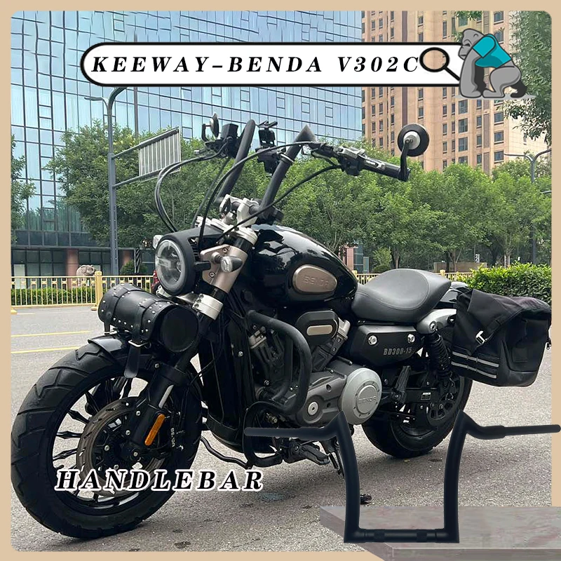 Motorcycle 22mm thick handle Hanger handlebare ram’s horn model handlebars compatible For KEEWAY-BENDA V302C KEEWAY V-Cruise 125