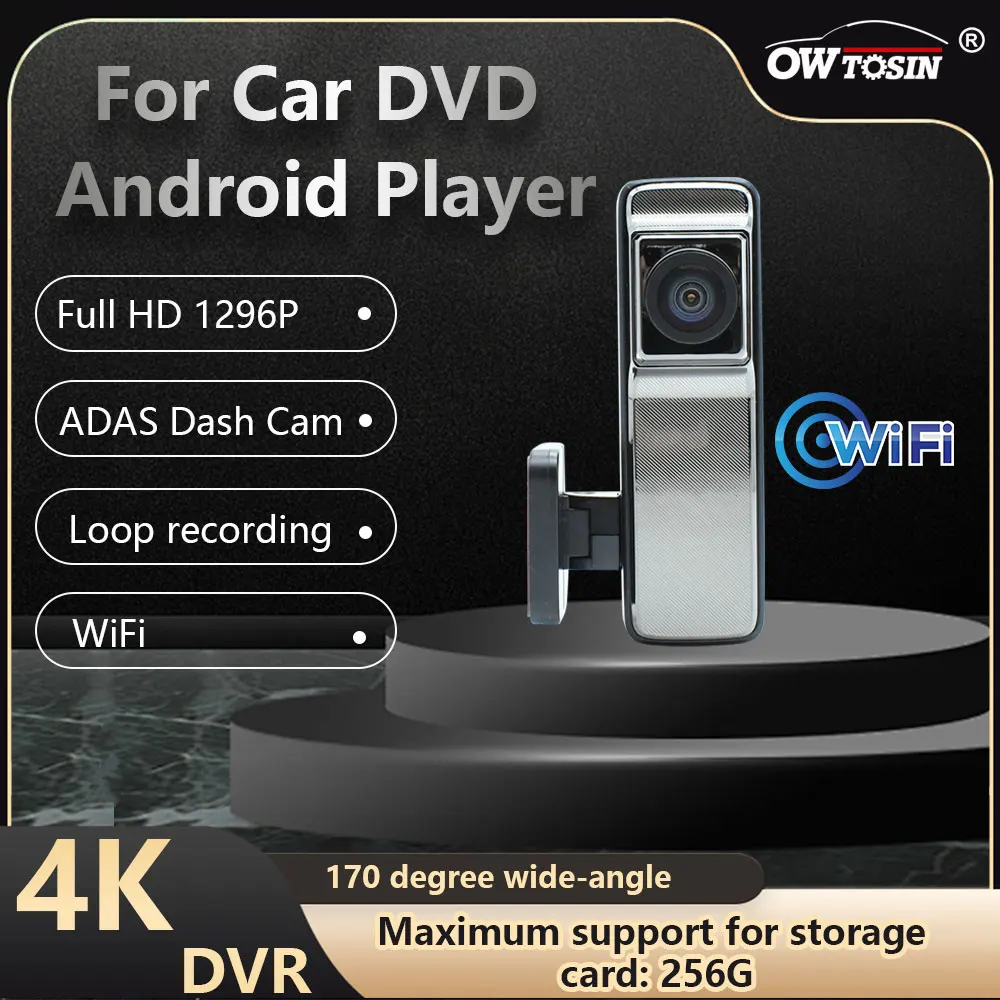 WIFI 1296P DashCam 4K ADAS Car DVR Camera Recorder For Android Radio Player Navigation Unit Auto Voice Alarm Video Recording