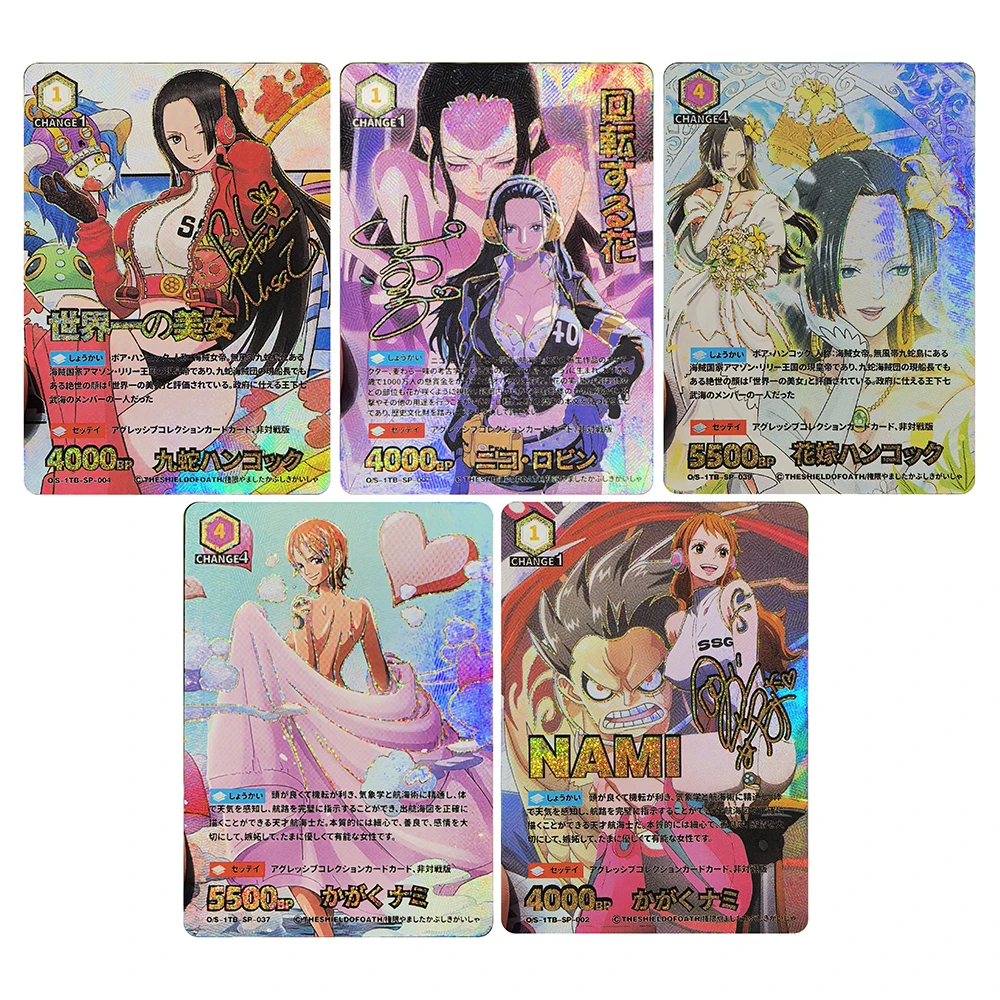 Anime One Piece Dragon Ball The Shield of Oath Boa Hancock Tokisaki Kurumi Nami Uta Rem Collectible Card Christmas Birthday Gift