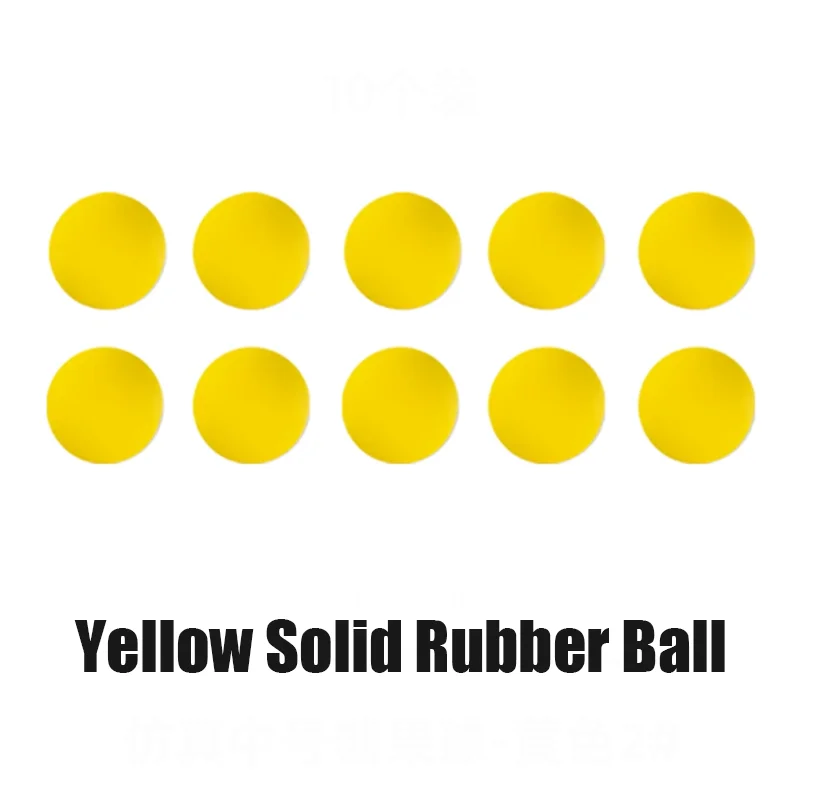 5/10/15/20/50Pcs Yellow Solid Rubber Ball 6/6.8/7/8/8.5mm Elastic Sealing Ball Industrial DIY Parts Toy Gun Rubber Bullet Ball