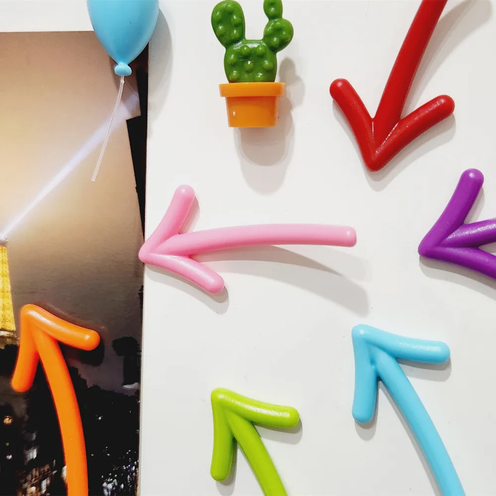 

6/12/30pcs Personalized and Fun Arrow Refrigerator Magnets Cute Mark Creative Birthday Magnet Fridge Photo Message Decorative