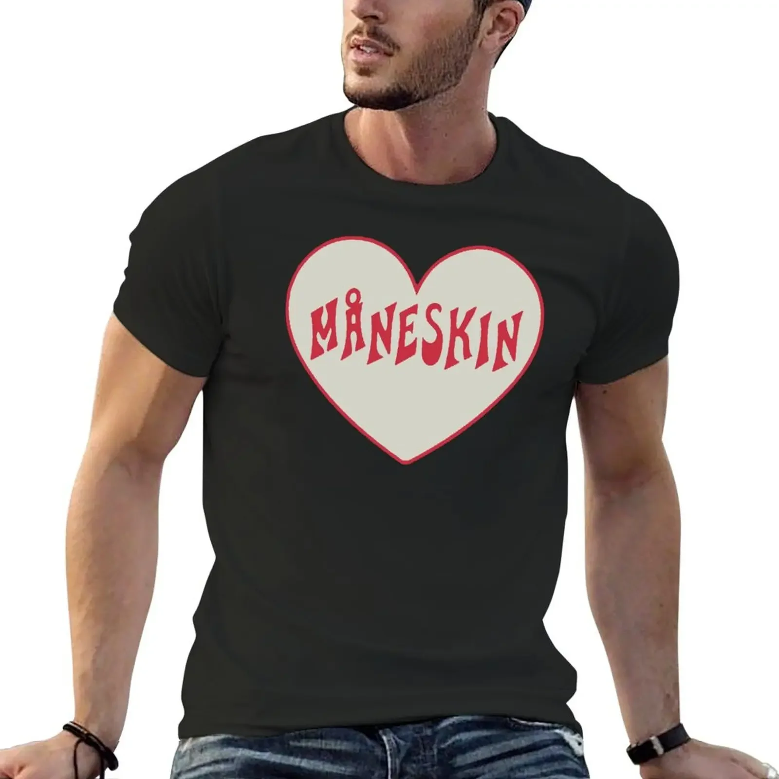 love m?neskin m?neskin T-shirt hippie clothes plain boys whites aesthetic clothes mens graphic t-shirts hip hop