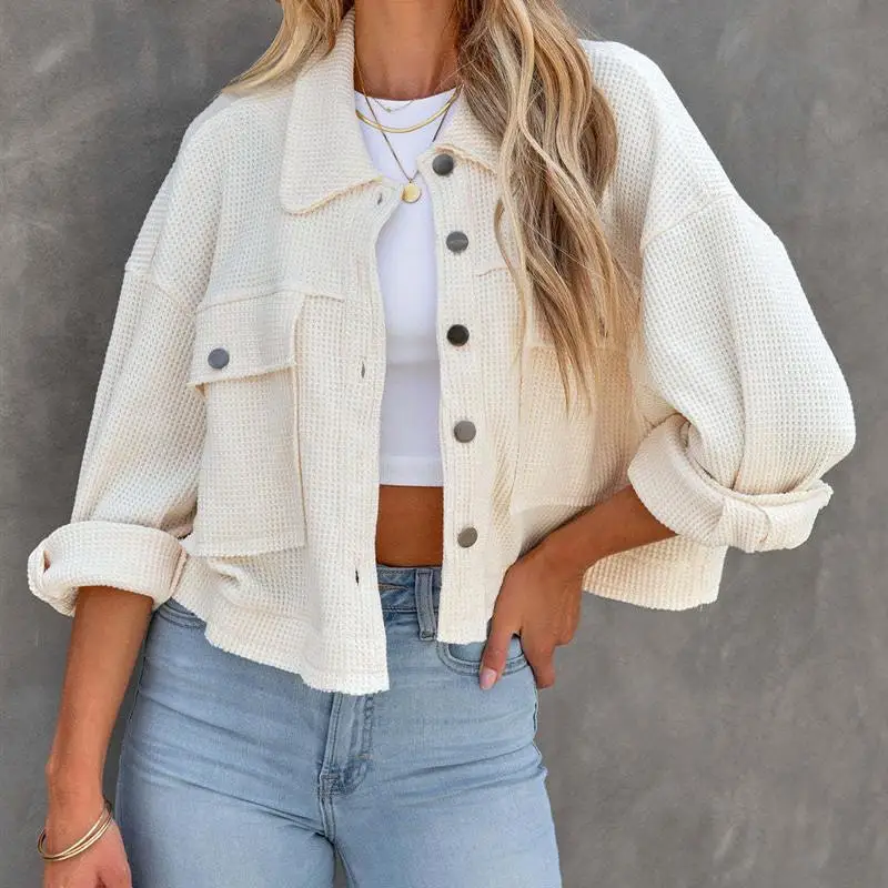   Wi Faion Camiseta de otoño para mujer Jaet Briti Sle Ropa de abrigo holgada de poliéster para hombres y mujeres