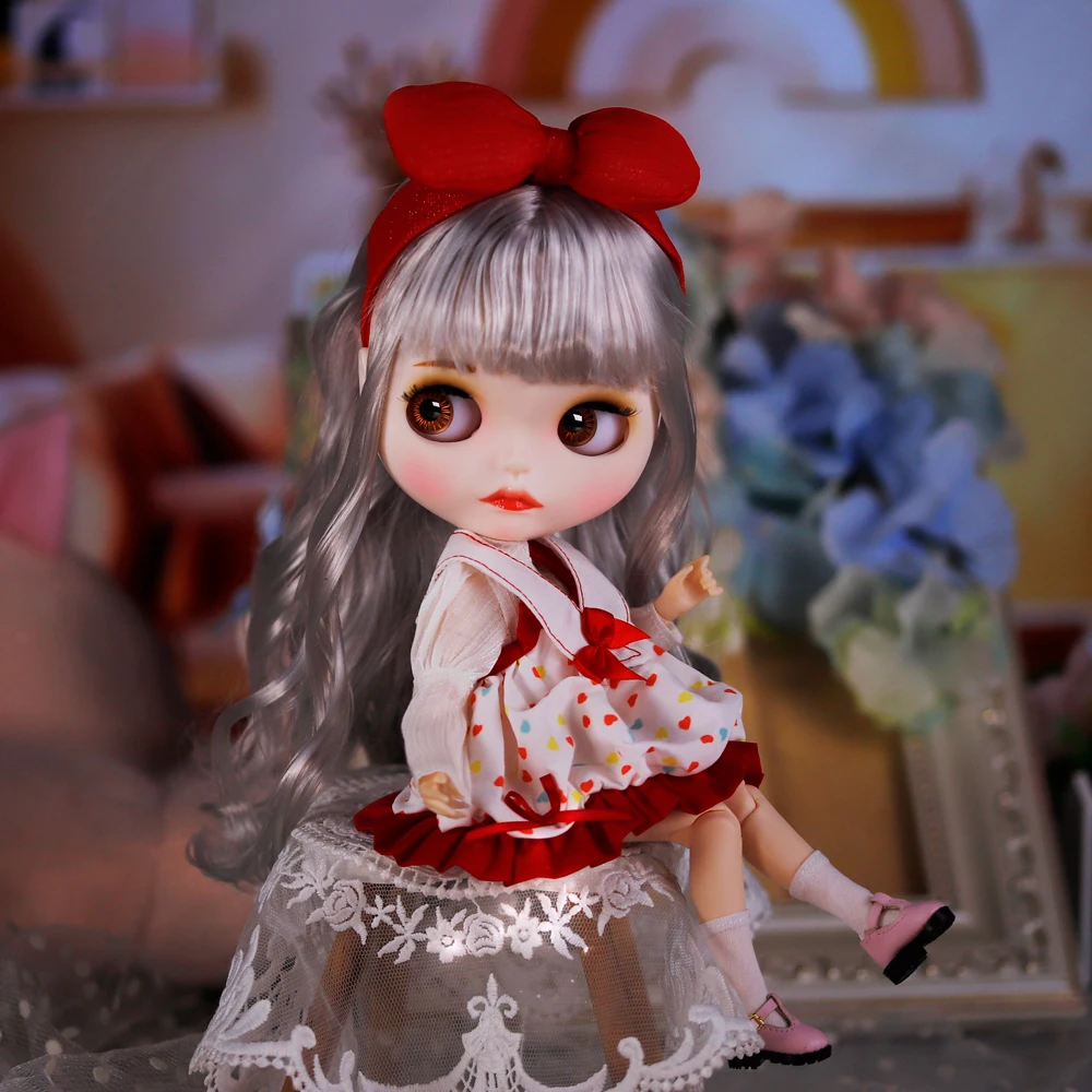 

ICY DBS Blyth doll, 30 cm, silver color-changing hair, multiple styles, nude doll or full set doll, color changes under sunlight
