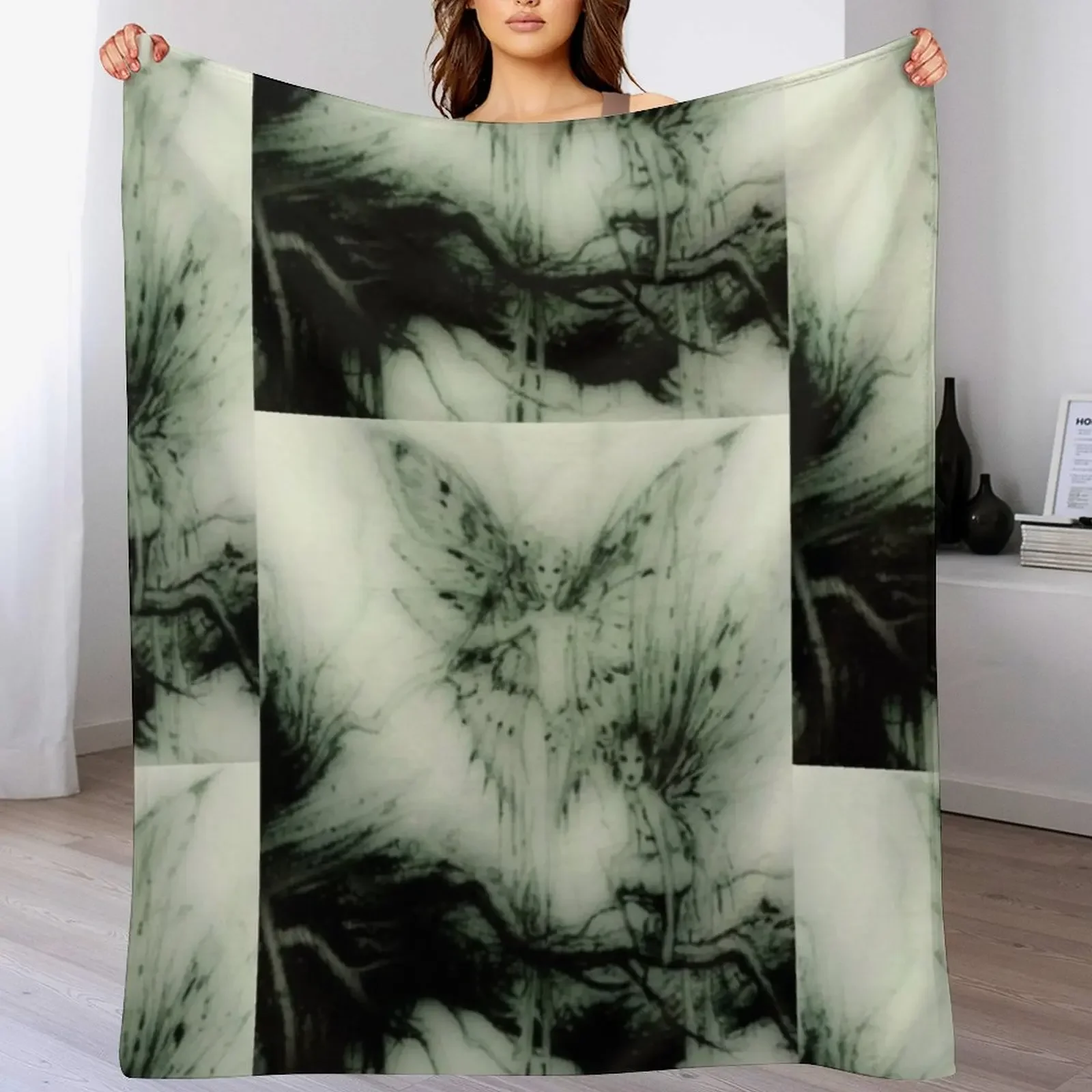 

blurry fairy Throw Blanket Vintage christmas decoration Travel blankets and throws Blankets