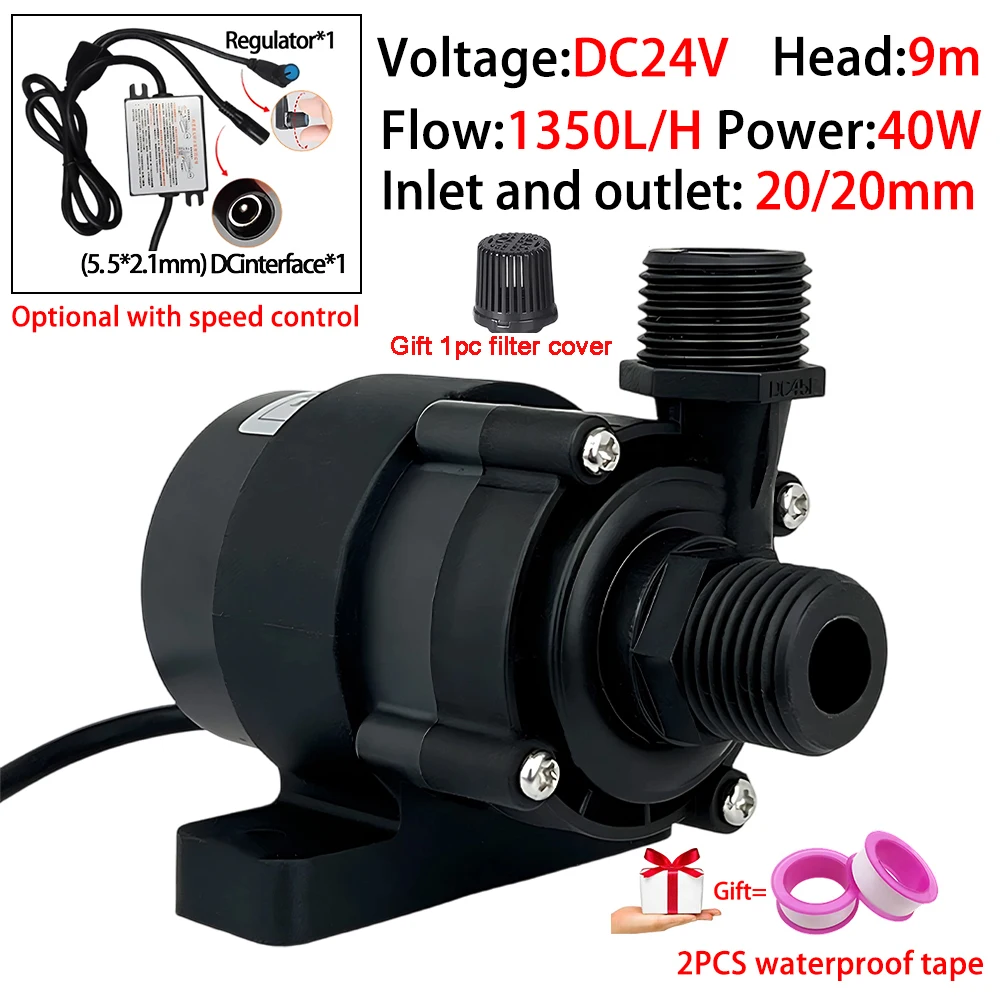 ultra-quiet-dc24v-40w-brushless-submersible-pump-1350l-h-9m-lift-with-speed-controller-for-aquarium-fountain-garden-irrigation