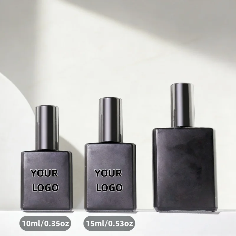 【Logo Custom】100Pcs Customized 10ml/15ml Multi-color Optional Glass Bottle Suitable for Beauty Packaging Container Material