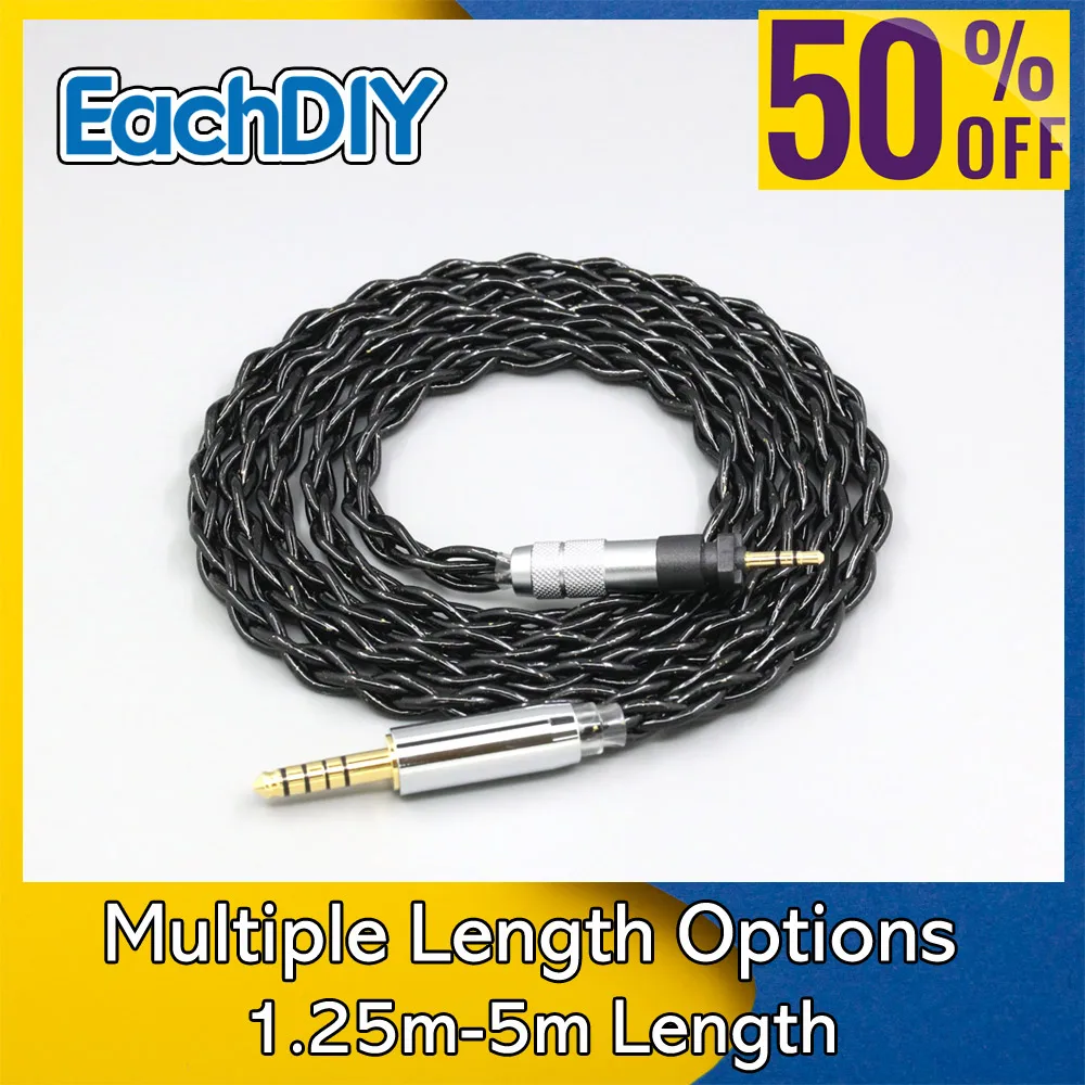 

99% Pure Silver Palladium Graphene Floating Gold Cable For Shure SRH840 SRH940 SRH440 SRH750DJ Philips SHP9000 SHP8900 LN008769