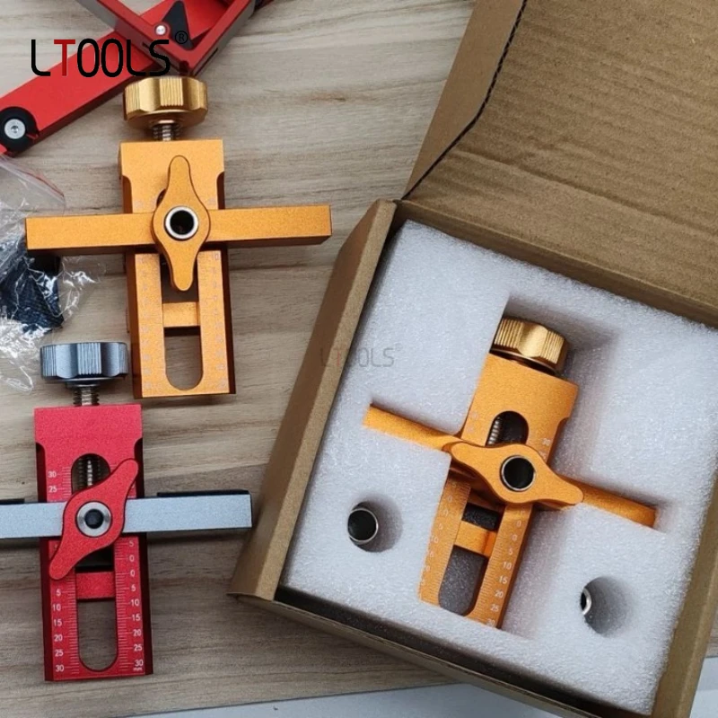 New Cabinet Door Installation Positioner with 6/8/10mm Rebounder Punched Mounting Jig for Wardrobe And Cabinet Door Panel Ins
