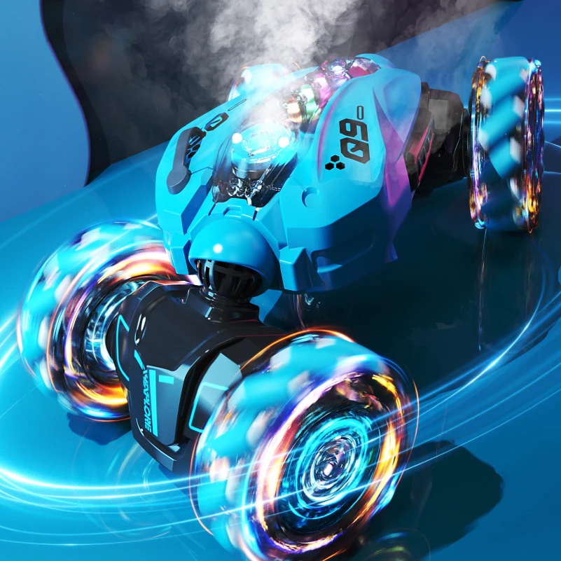 Gesture-sensing spray remote-controlled car, stunt vehicle, transforming car, light and music racing car, horizontal drift car,