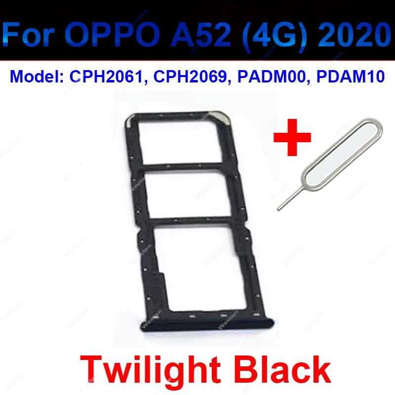 Sim Card Tray Holder For OPPO A52 A53 A53s 4G 5G (2020) Dual SIM SD Card Slot Reader  Holder Adapter Replacement Repair Parts