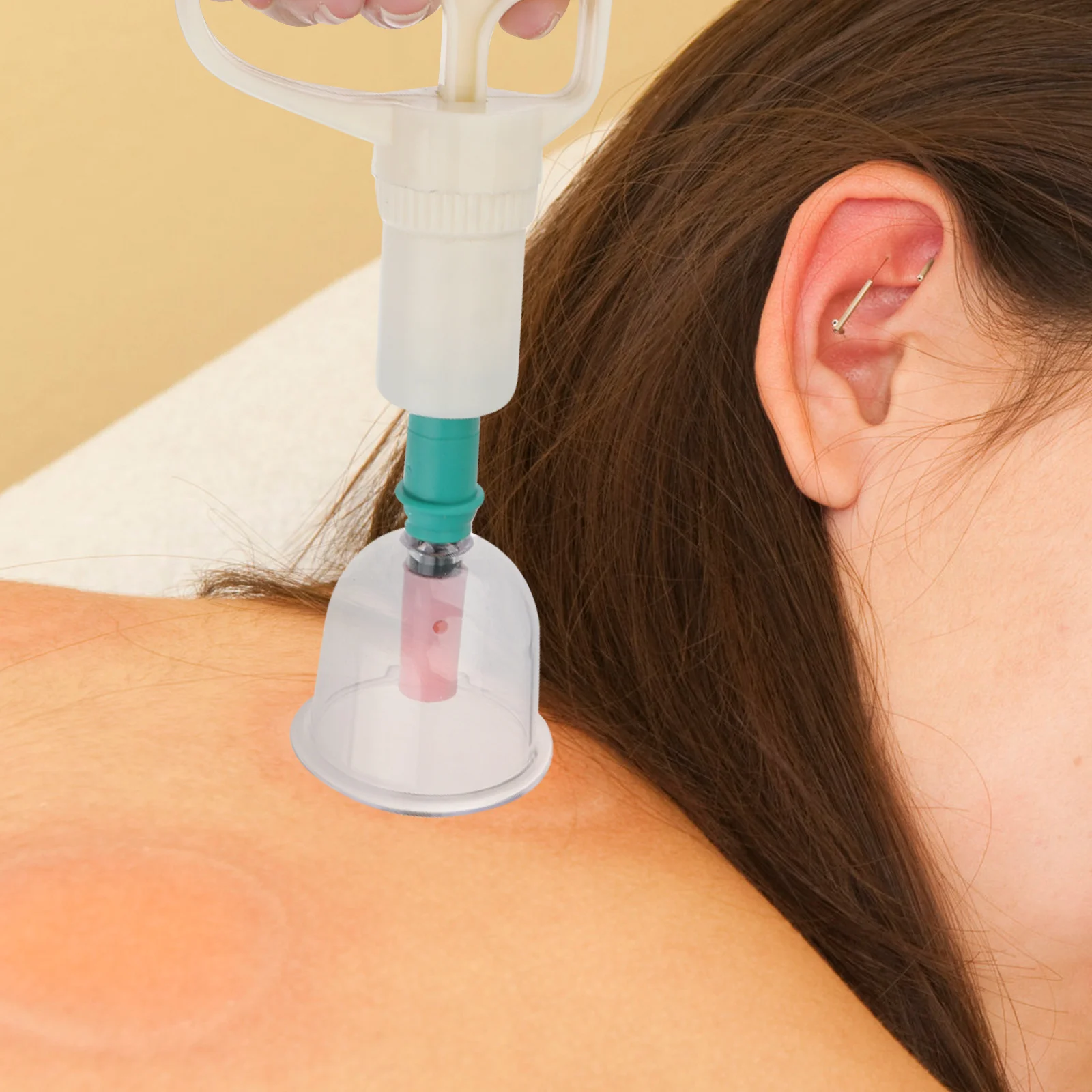 1 Set Schröpfset für Zuhause, Handgehaltene Wiederverwendbare Vakuum-Schröpfgläser für Körper- und Gesichtsmassage, Tragbares Praktisches Schröpfgerät-Set