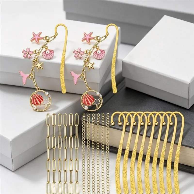 AT82-DIY Bookmark Making Kit Bookmark Craft Accessory Set Handmade Reading Bookmark DIY Kit