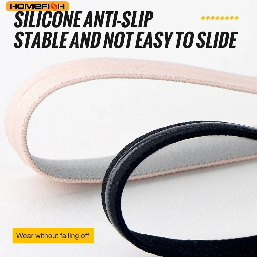 HOMEFISH 2PCS Faixa de Cabeça Esportiva Antiderrapante para Ciclismo, Faixa de Cabelo Elástica de Silicone para Fitness, Academia, Atividades ao Ar Livre, Leve para Mulheres e Homens