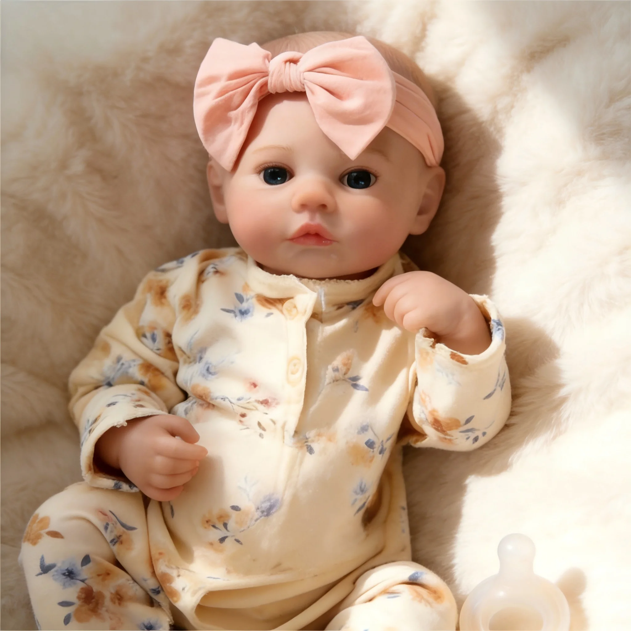 18-Inch Open-Eyed Resurrected Realistic Hand-Painted Toddler Doll Collectible Decoration Perfect Birthday Or Holiday Gift for Doll Collectors