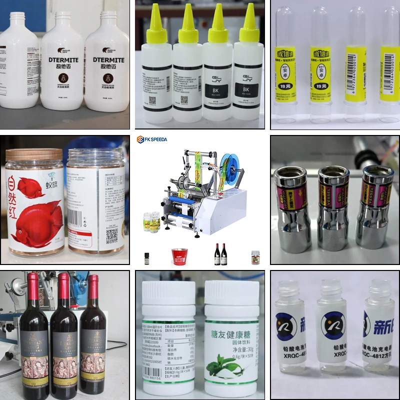 

2023 Roll Sticker Label Applicator Semi Automatic Round Bottle Labeling Machine Beer Bottle Labeling Machine