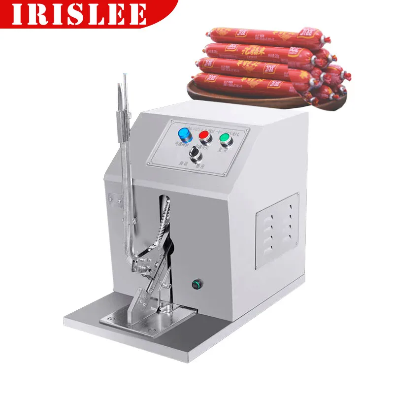 Semi Automatic Electric Induction Buckle Machine Sausag Linker Tying And Knotting Binding Machine