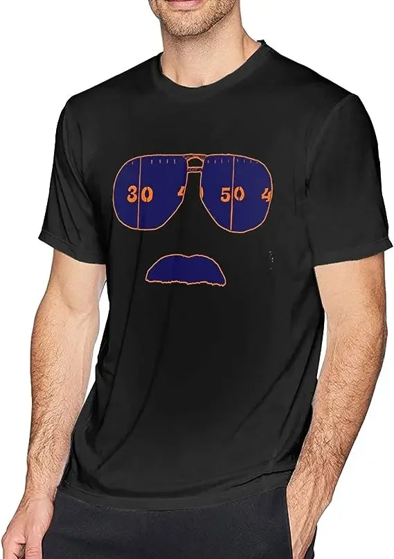 

Chicago Ditka Glasses and Stache Parody T-Shirt 100% Cotton O-Neck Summer Short Sleeve Casual Mens T-shirt Size S-3XL