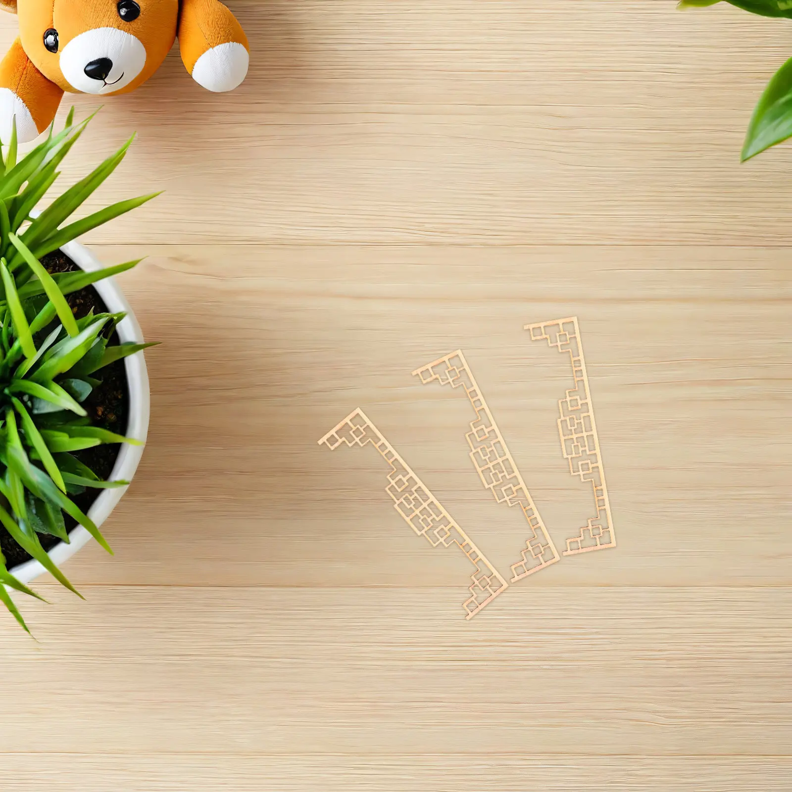 

8pcs Chinese Style Miniature Wood Screen Dollhouse Decorative Accessories For Kids Beige Sand Table Mini Screen Unfinished Diy