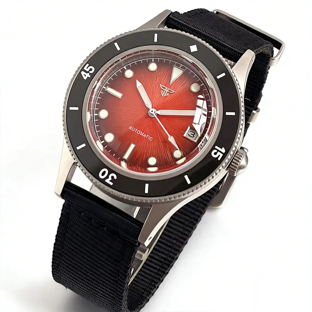 50-Fathoms Miyota 8215 men's watches Gradient Texture Face Bubble Sapphire Glass Waterproof Wristwatch 120 Click Bezel Tandorio - view 5