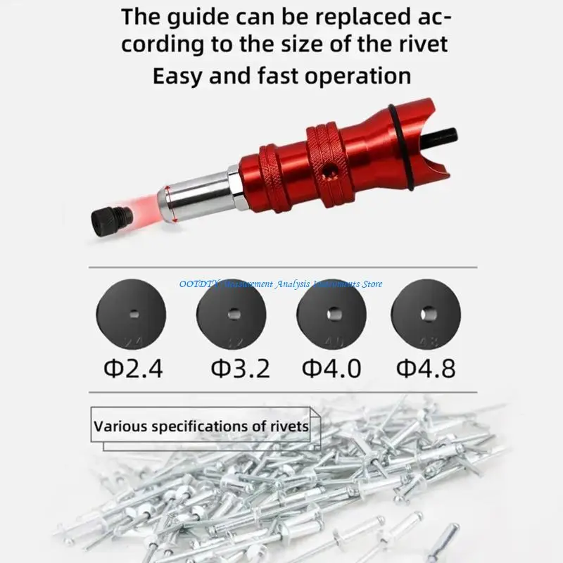 367D Rivets Guns Adapter Set with 100pcs Rivets 4 Adapter for Instantly Conversion Tool
