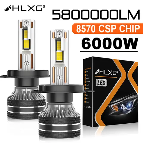 H4 H7 LED Headlight Bulbs Canbus H1 H3 H8 H9 H11 LED 6000W Car Lights 9005 HB3 9006 HB4 9012 HIR2 Turbo Led Diode Lamps 12V 24V