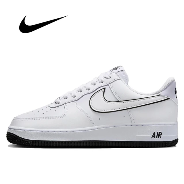 Nike Air Force 1 07 Men Woman Skateboarding Shoes Classics Black White Genuine leather Non slip Comfortable Af1 Running Sneakers AliExpress 201768104