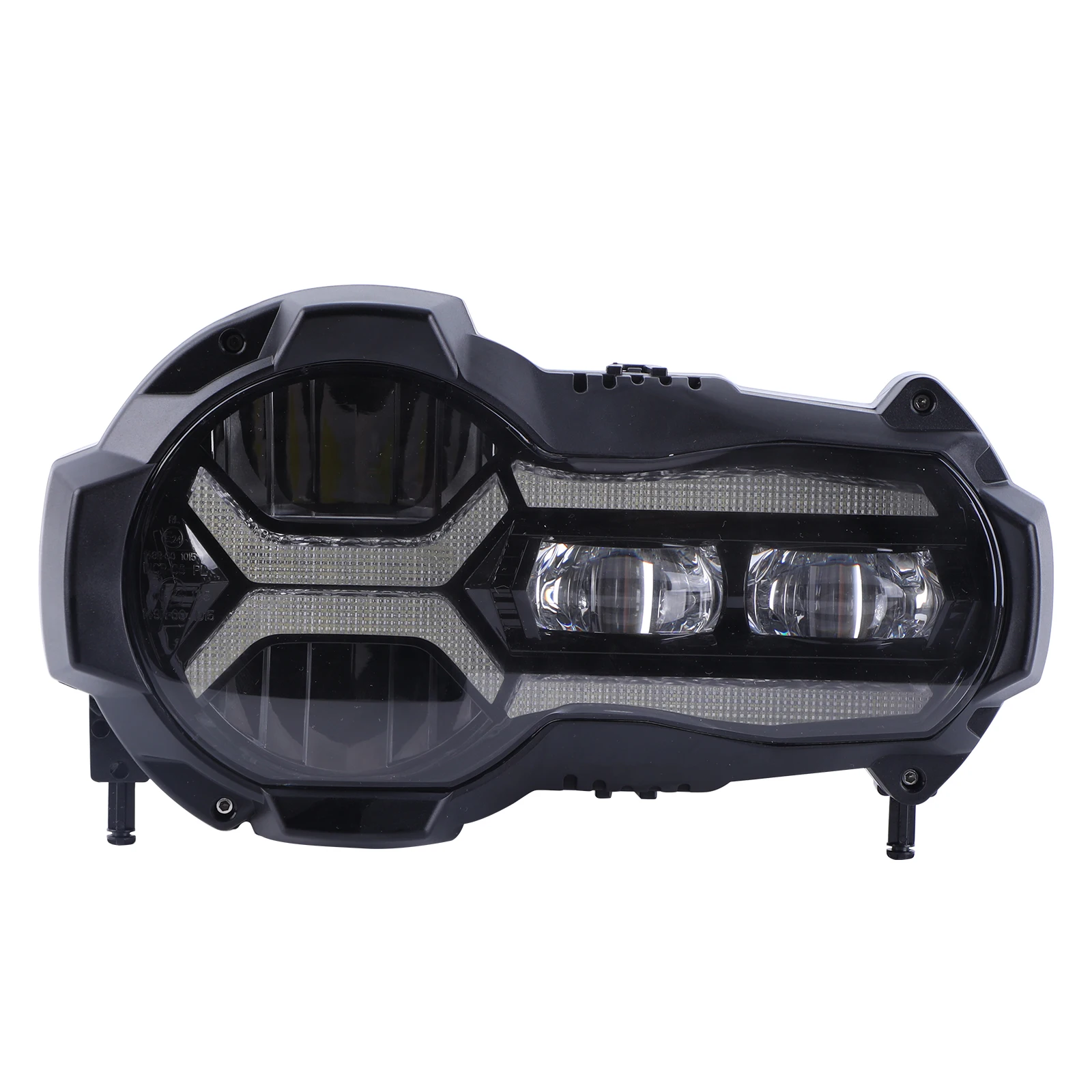 LOYO Light Motorcycle Parts Headlight E-Mark Light Bulb with H/L Beam DRL for R1200GS 2014-2019 Halogen Motorcycle Headlamp