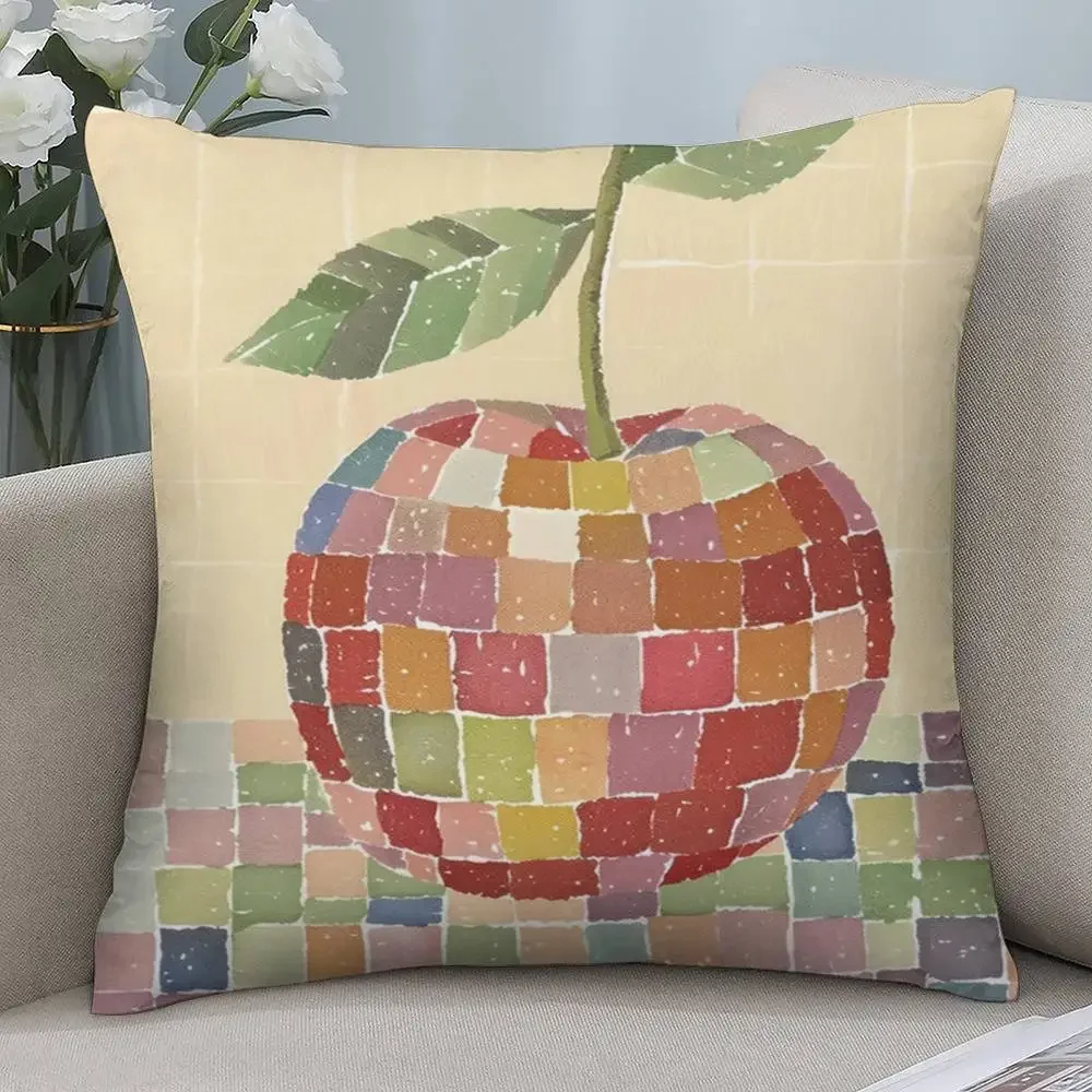 Art Disco pattern Double-sided Printed pillow cover Short plush Suitable living rooms bedrooms sofas throw cushion cover