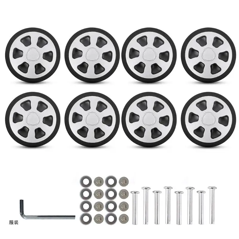 

D0UD 8 шт. 60x12 мм Чемодан с двойными колесами для ремонта поврежденных роликов тележки