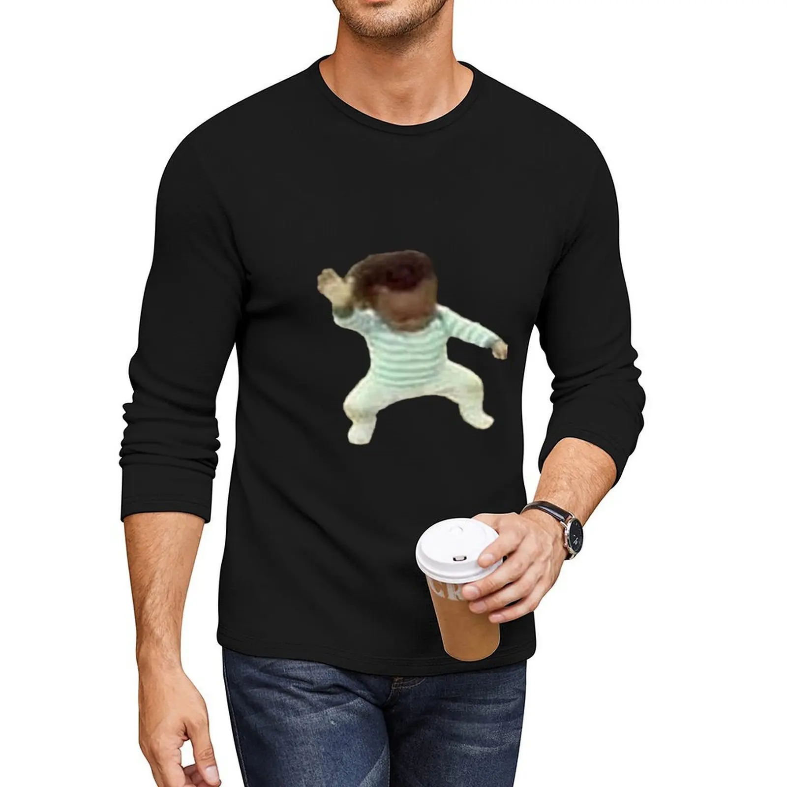 

cringe naenae babey Long T-Shirt sweat shirts black t shirts boys white t shirts cute clothes mens clothes