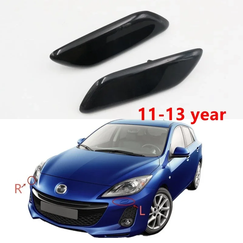 Car Unpainted Headlight Headlamp Washer Nozzle Jet Cover Cleaning Cap For Mazda 3 M3 Axela BK BL 2003-2008-2009-2012-2013-2016