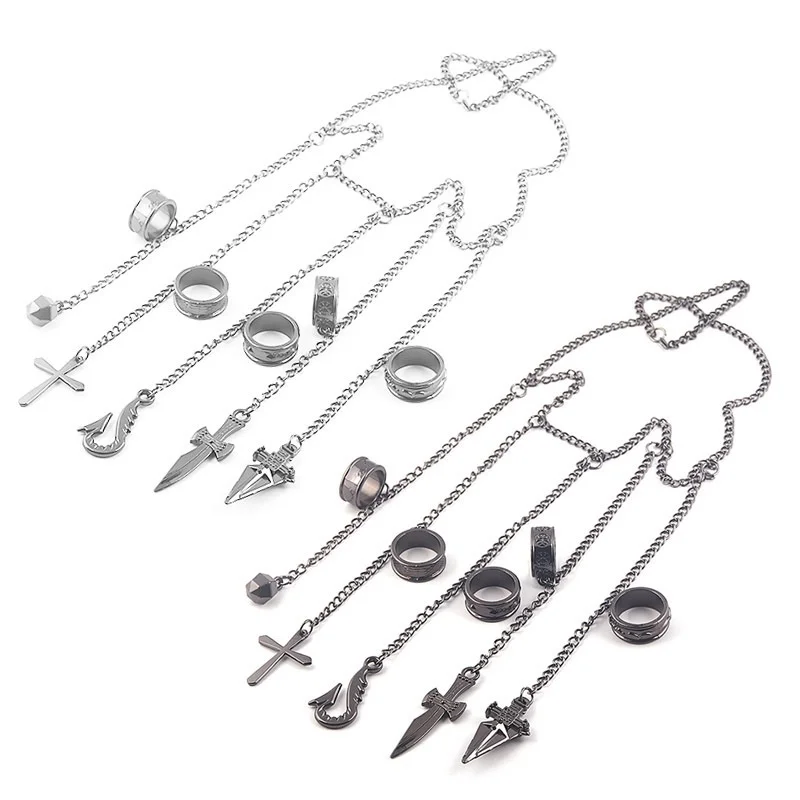 

Full time hunter Little Jiekula Pickup five finger chain ring cosplay anime animation peripheral accessories