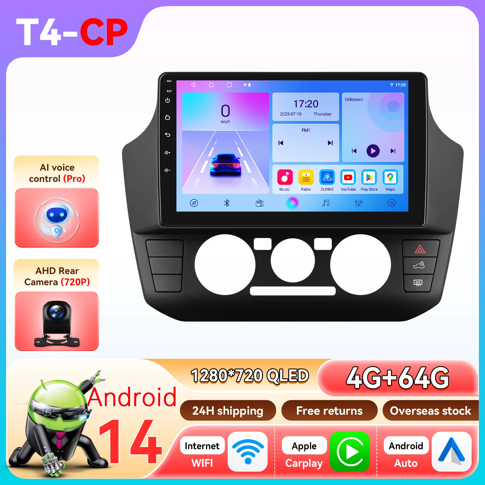 CarPlay Android Auto autoradio voor Volkswagen UP 2017 - 2023 handmatige airco GPS intelligente systemen stereo multimedia autoradio 6115