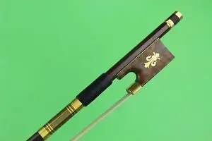 New Pro 4/4 Carbon Fiber Violin Bow Wrapped Wood Veneer Snakewood Frog