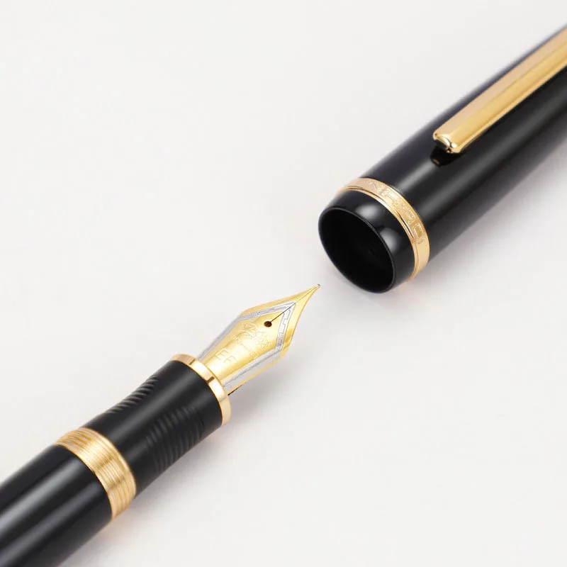 Jinhao 850/350 Executive Füllfederhalter – Ergonomischer Kalligraphie-Stift aus Metall mit goldenem Clip, feiner Spitze und Konverter für Unternehmen – Detail 3