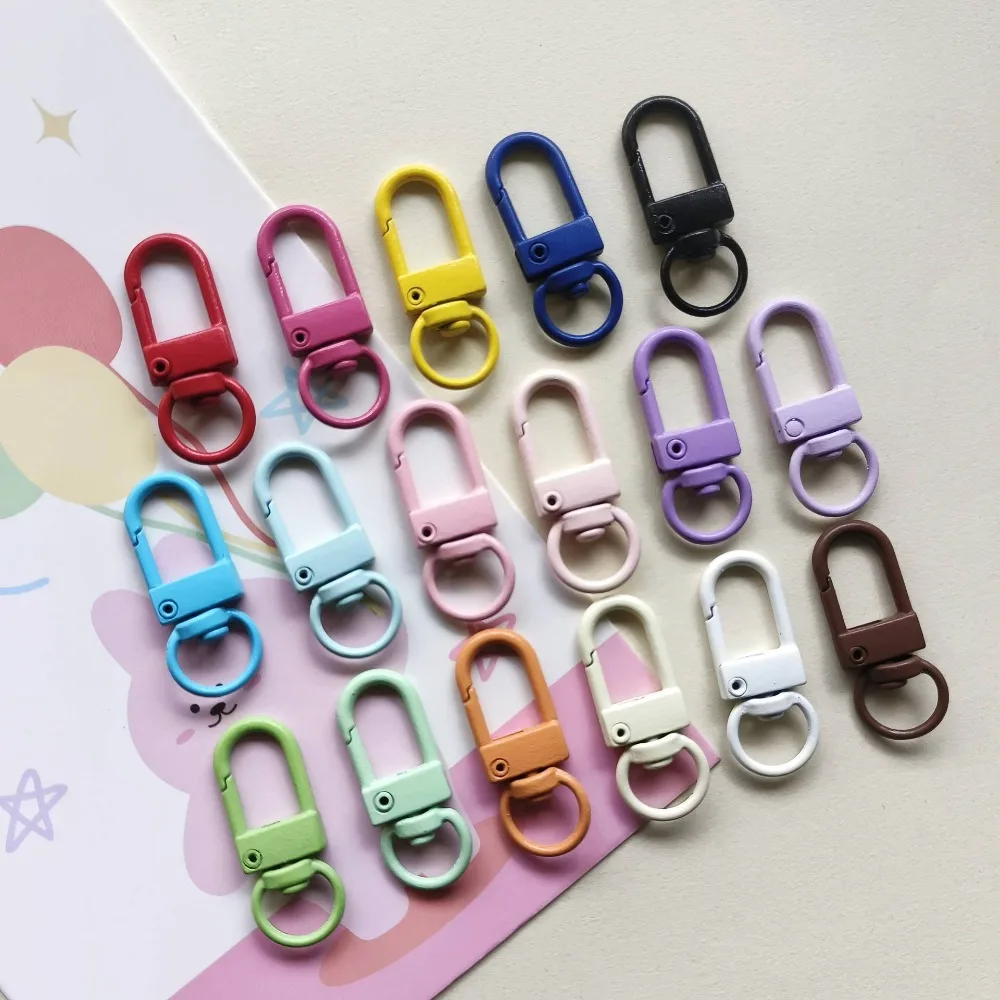 10/20pcs Colorful Lobster Clasp Hooks Metal Plated Clasps For DIY Jewelry Making Dog Keychain Neckalce Bracelet Accessories