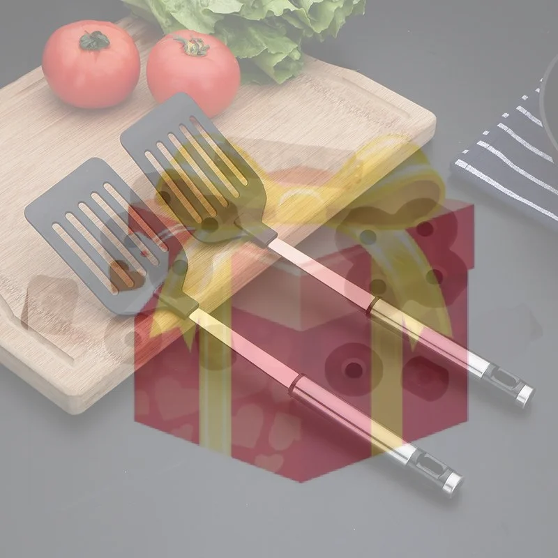 

Stainless Steel Handle Turners Kitchen Tools Nylon Spatula Fried Shovel Egg Fish Frying Pan Scoop Spatula Kitchen Cooking Tool