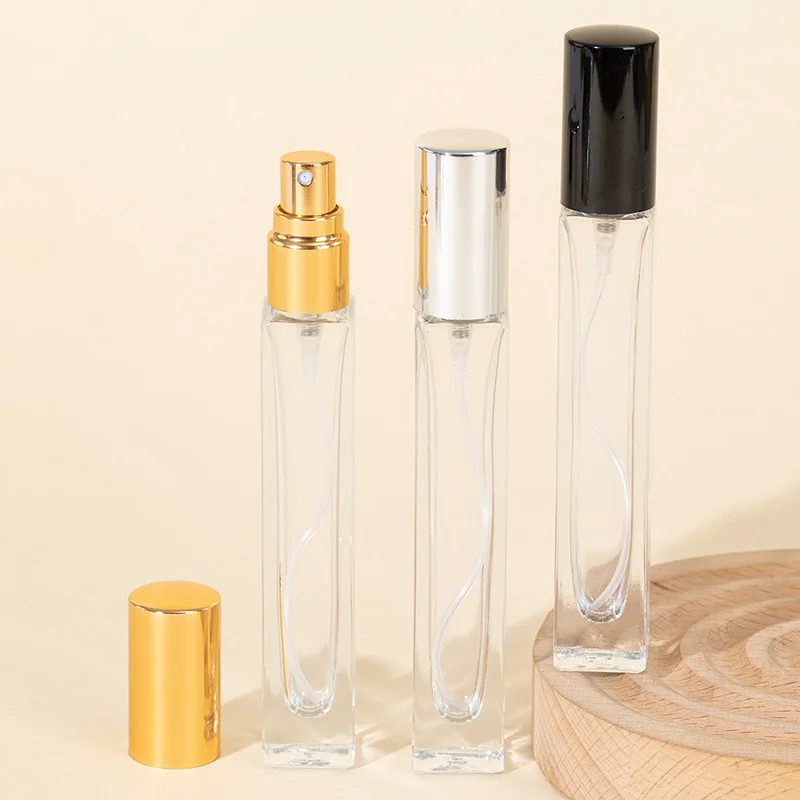 6pcs/set luxury 10ml glass perfume spray - refillable transparent spray bottle - ideal for travel and fragrance lovers