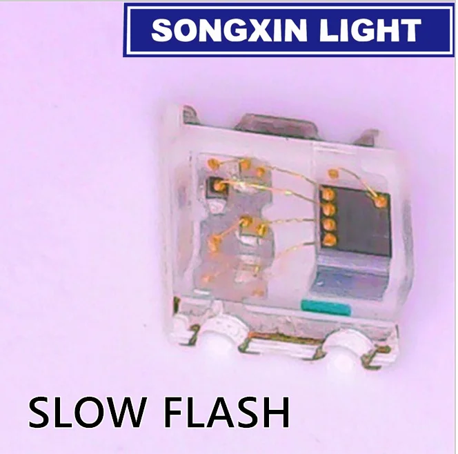 50pcs 0805 RGB colorful 2.0*1.8*0.8mm Multicolor Flicker 0807 RGB Diode LED Lamps Blinking Slow/Fast Flashing with IC