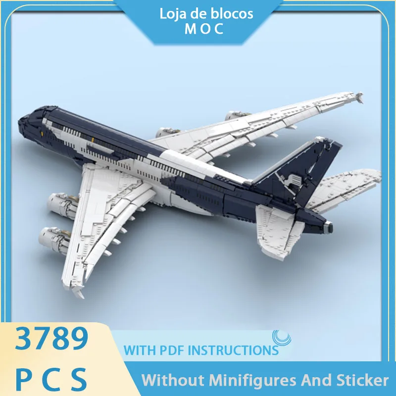 

Exquisite new MOC building block model 100th anniversary celebration painting Airbus A380 modular children's toy gift DIY set
