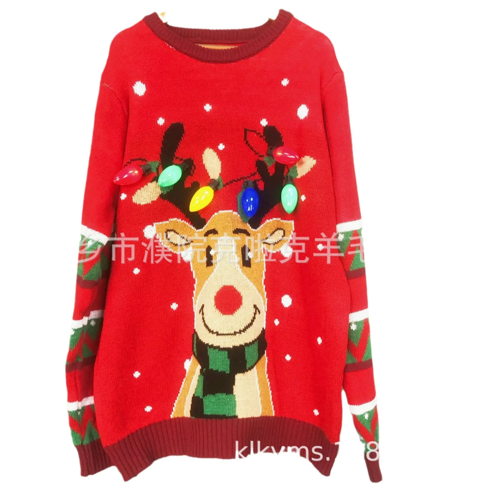 Divertente carino renna unisex Natale maglione appiccicoso coppie 2025 nuovo brutto maglione di Natale donna uomo 2025 maglione di Natale illuminato